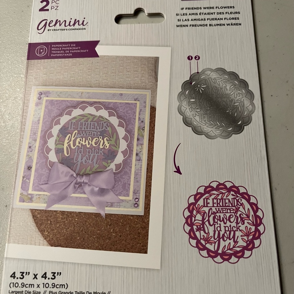 Gemini Craft Die Set - Purple and Silver if friends were flowers